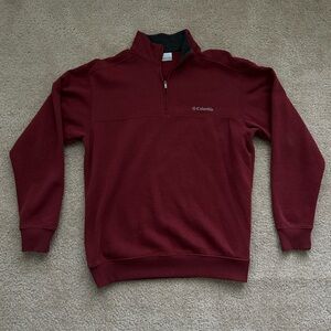 Columbia Mens Great Hart Mountain II Half Zip Top - Medium Red